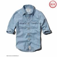 heren abercrombie fitch washed lang overhemd lichtblauw Shop Utrecht cf3c4703